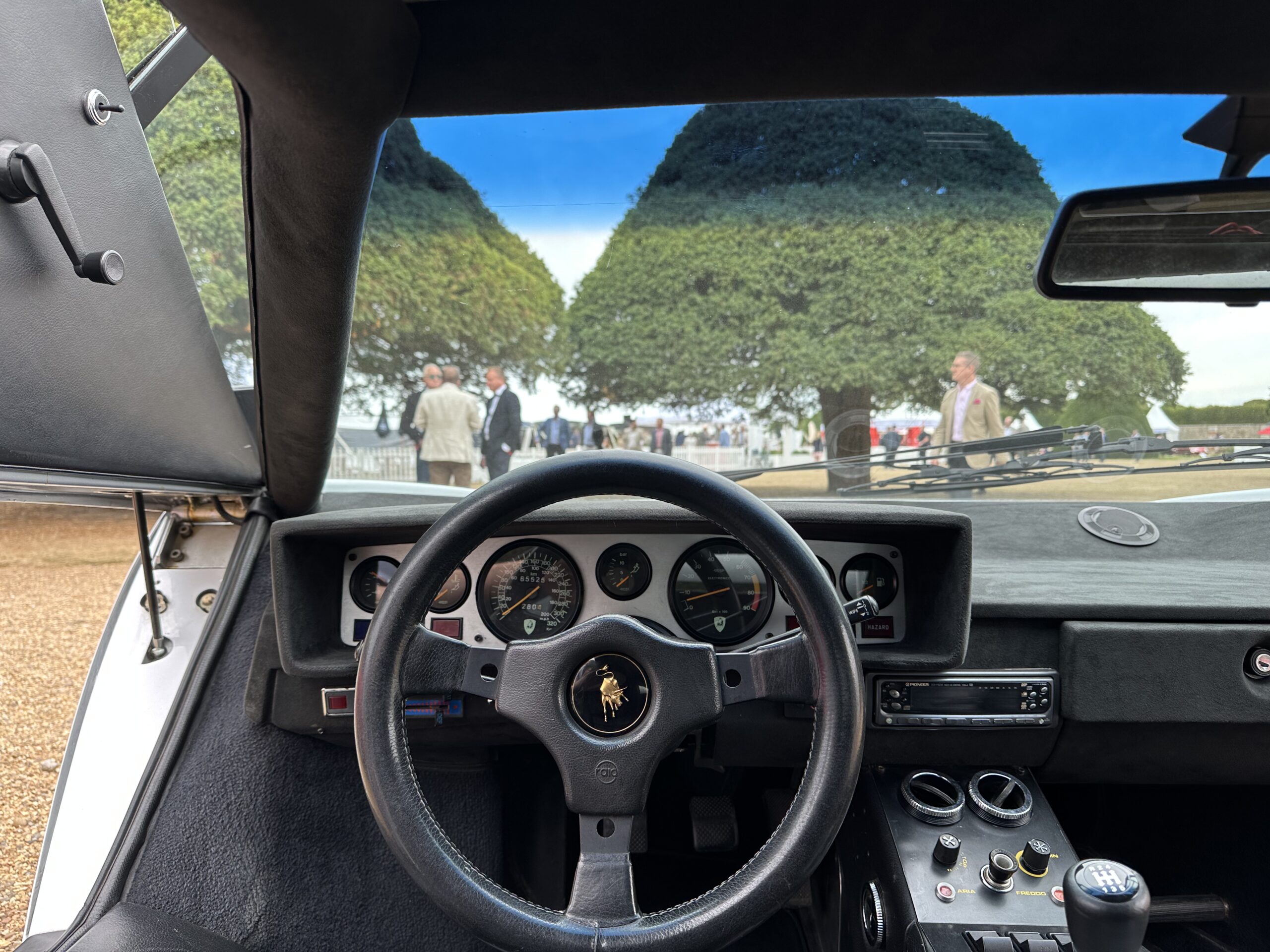 1980 Lamborghini Countach LP400 S on show at the Concours of Elegance 2026. Interior.