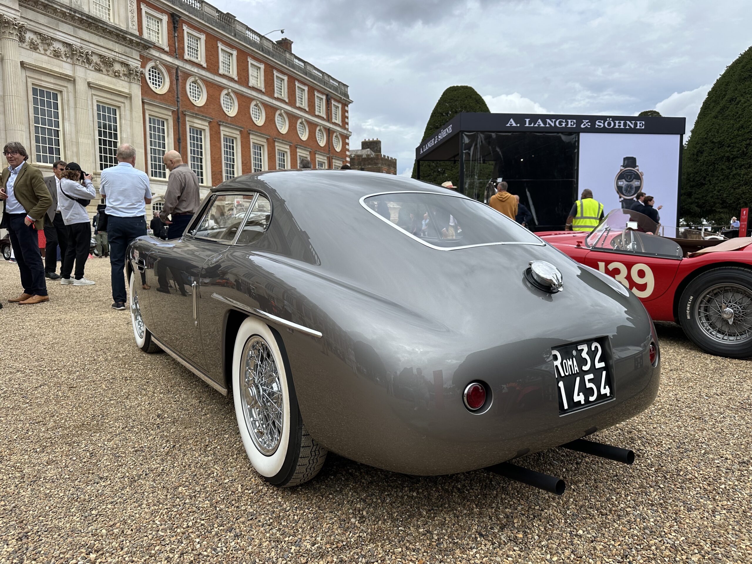 1953 Siata 208 CS by Balbo, side rear view. At the Concours of Elegance 2026.